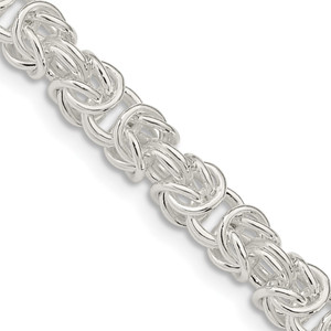 Sterling Silver 5.5mm Rounded Byzantine Chain - QF-4AC250FA-3291