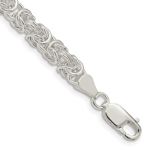 Sterling Silver 5.5mm Rounded Byzantine Chain - QF-B8E43477-3569