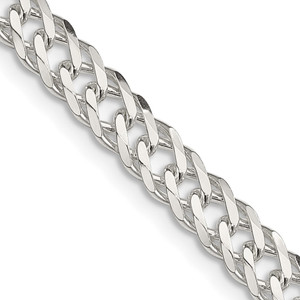 Sterling Silver 5.65mm 6 Side D/C Flat Double Curb Chain - QF-AAE115EB-6162