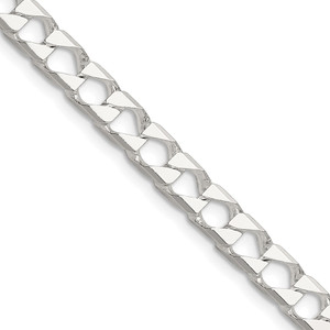 Sterling Silver 5.75mm D/C Square Curb Chain - QF-2A312C84-3580