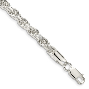 Sterling Silver 5.75mm Diamond-cut Rope Chain - QD-EF84368A-7643