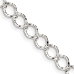 Sterling Silver 5.75mm Fancy Open Curb Chain - QP-7B86B0A7-9026
