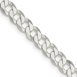 Sterling Silver 5.75mm Flat Curb Chain - QL-90518135-2823