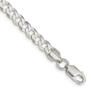 Sterling Silver 5.75mm Flat Curb Chain - QL-F38E9647-8229