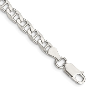 Sterling Silver 5.7mm D/C Flat Anchor Curb Chain - QF-560C033E-6291