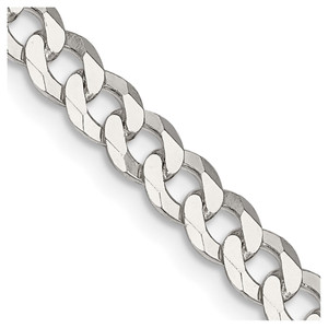 Sterling Silver 5mm Beveled Curb Chain - QF-3F5D52F6-8741
