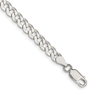 Sterling Silver 5mm Beveled Curb Chain - QF-B7FB6DD2-4023