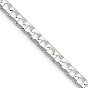 Sterling Silver 5mm D/C Square Curb Chain - QF-5CE9D624-7480