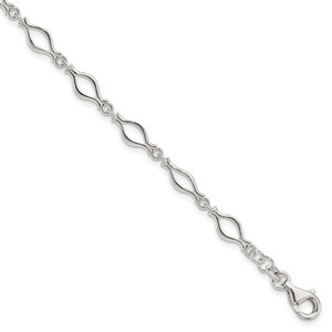 Sterling Silver 5mm Fancy Link Bracelet - QG-000898C5-1246