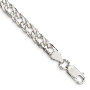 Sterling Silver 6.25mm 6 Side D/C Flat Double Curb Chain - QF-4DF9A1BB-2045