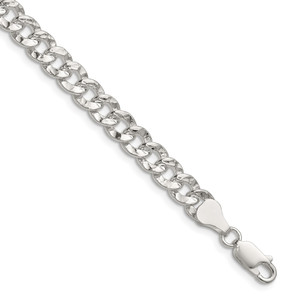 Sterling Silver 6.35mm Hammered Curb Chain - QH-F1C9D5AA-3628