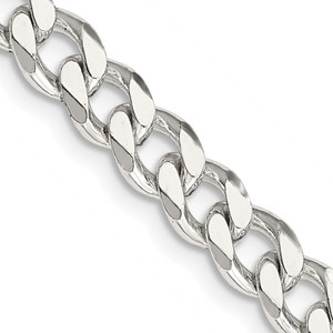 Sterling Silver 6.5mm Curb Chain - QC-25EB936C-7894