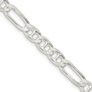 Sterling Silver 6.5mm Figaro Anchor Chain - QA-E9542677-3122