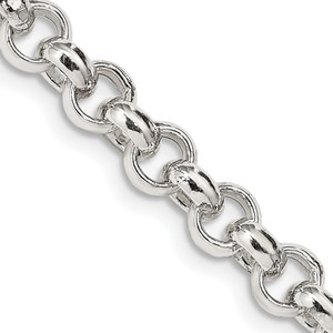 Sterling Silver 6.5mm Semi-solid Rolo Chain - QF-C3300203-5642