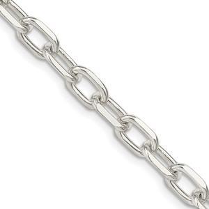 Sterling Silver 6.65mm Diamond-cut Long Link Cable Chain - QA-DE9698DD-3327