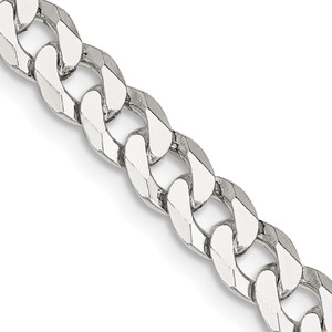 Sterling Silver 6mm Beveled Curb Chain - QF-A2782FDB-4432