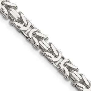 Sterling Silver 6mm Byzantine Chain - QB-F80D48CC-7340