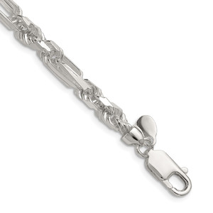 Sterling Silver 6mm D/C Figarope Chain - QF-DC321C29-5051