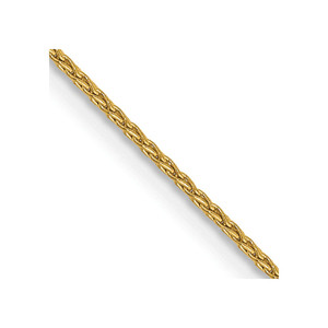 14k 30 inch 1mm Parisian Wheat with Lobster Clasp Chain