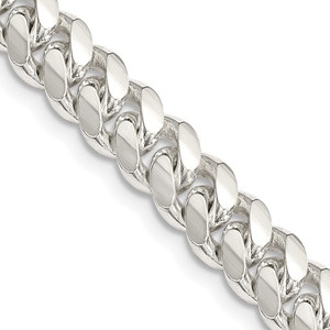 Sterling Silver 7.0mm Polished Domed Curb Chain - QD-25214EF8-9698