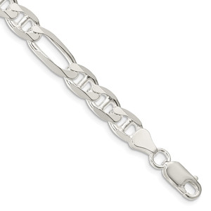 Sterling Silver 7.5mm Figaro Anchor Chain - QA-AE6DA4E6-3638