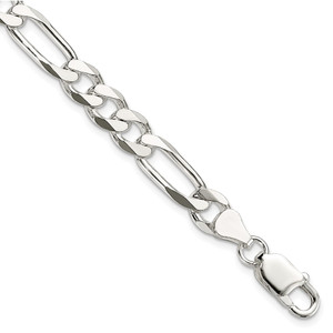Sterling Silver 7.5mm Figaro Chain - QF-5CDE43D0-4483