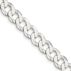 Sterling Silver 7.5mm Flat Curb Chain - QL-FA465015-9557