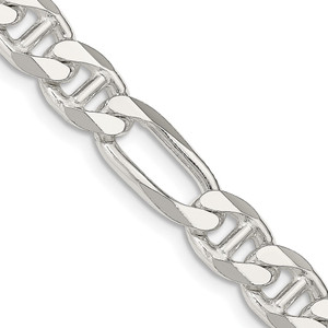 Sterling Silver 8.25mm Figaro Anchor Chain - QA-8769EB42-6979