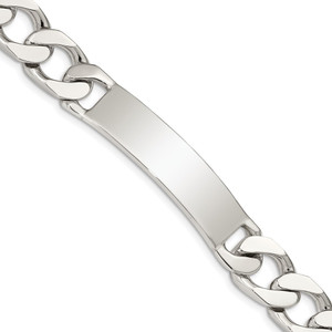 Sterling Silver 8.5inch Polished Engraveable Curb Link ID Bracelet - QI-0CA86CF1-6212