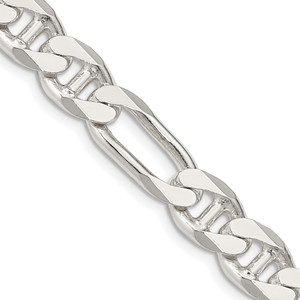 Sterling Silver 8.75mm Figaro Anchor Chain - QA-0D47AB11-2295