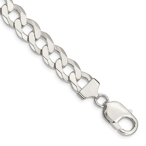 Sterling Silver 9.75mm Flat Curb Chain - QL-5B5842F4-6918