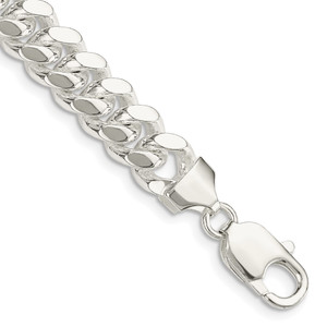 Sterling Silver 9mm Polished Domed Curb Chain - QD-712B0B8F-8874