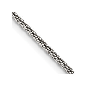 Sterling Silver Antiqued 1.6mm Solid Square Spiga Chain - QF-36FB354C-8198