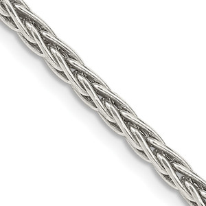 Sterling Silver Antiqued 3.25mm Solid Square Spiga Chain - QH-C9A4FDD1-8445