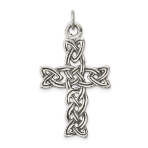 Sterling Silver Antiqued Celtic Cross Pendant - QC-A62BE425-3782