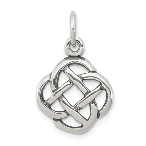 Sterling Silver Antiqued Celtic Knot Charm - QC-3F87DE25-2264