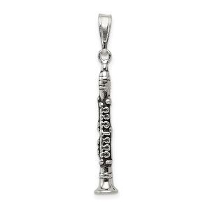 Sterling Silver Antiqued Clarinet Charm - QC-DDDF6A48-7827