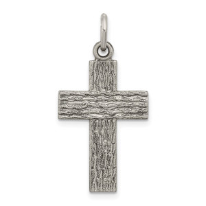 Sterling Silver Antiqued Cross Charm - QC-29079A0B-7219