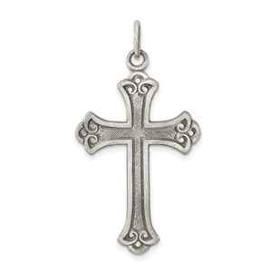 Sterling Silver Antiqued Cross Pendant - QC-6A6B0459-3142