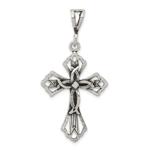 Sterling Silver Antiqued Cross Pendant - QC-FA3C4637-2766