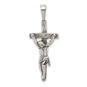 Sterling Silver Antiqued Crucifix Pendant - QC-187A5335-2135