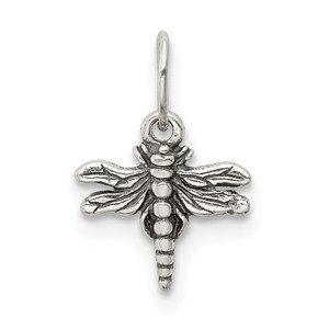 Sterling Silver Antiqued Dragonfly Charm