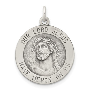 Sterling Silver Antiqued Ecce Homo Medal - QC-38795963-4627