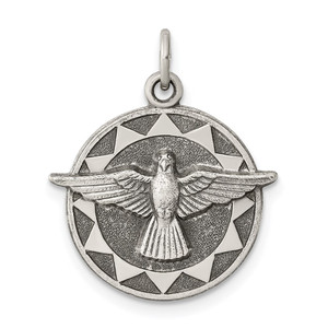 Sterling Silver Antiqued Holy Spirit Medal - QC-D3366964-4783