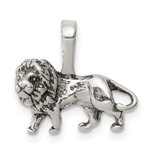 Sterling Silver Antiqued Lion Charm - QC-8D6B06B3-4636