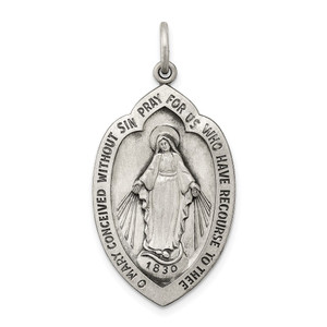 Sterling Silver Antiqued Miraculous Medal - QC-C698DC32-4925