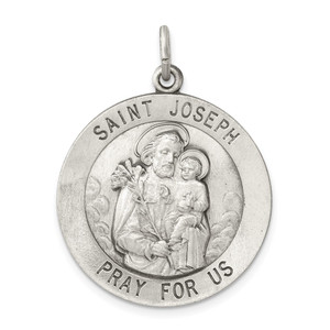 Sterling Silver Antiqued Saint Joseph Medal - QC-26CE3143-7081
