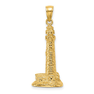 14K 3D CAPE MAY NJ Lighthouse Charm