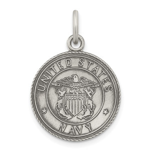 Sterling Silver Antiqued U.S. Navy Medal