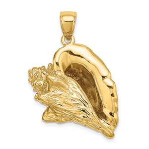 14K 3-D Conch Shell Charm - K8-443F5EAD-9663